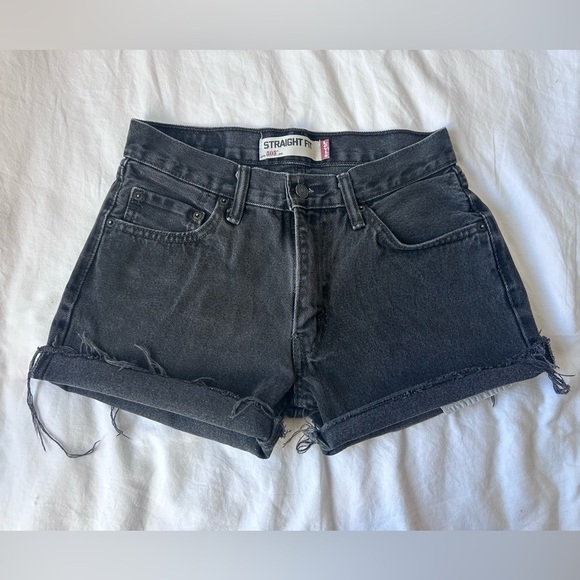 Levi's Women's Black Denim Shorts 505 - Picture 2 of 7
